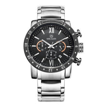 Load image into Gallery viewer, MEGIR Mens Watches Top Brand Luxury Stainless steel Watches Military Chronograph 6 Hands 24 Hours Mens Watches Relogio Masculino