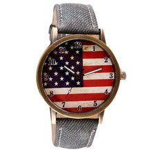Load image into Gallery viewer, Fashion Womens Watches Casual Flag Watch Women Pu Leather Wrist Watch Quartz-Watch Relogio Feminino 2017 #23