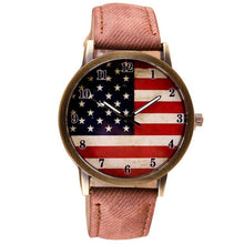Load image into Gallery viewer, Fashion Womens Watches Casual Flag Watch Women Pu Leather Wrist Watch Quartz-Watch Relogio Feminino 2017 #23