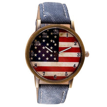 Load image into Gallery viewer, Fashion Womens Watches Casual Flag Watch Women Pu Leather Wrist Watch Quartz-Watch Relogio Feminino 2017 #23