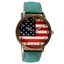 Load image into Gallery viewer, Fashion Womens Watches Casual Flag Watch Women Pu Leather Wrist Watch Quartz-Watch Relogio Feminino 2017 #23