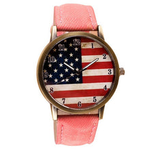Load image into Gallery viewer, Fashion Womens Watches Casual Flag Watch Women Pu Leather Wrist Watch Quartz-Watch Relogio Feminino 2017 #23
