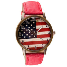 Load image into Gallery viewer, Fashion Womens Watches Casual Flag Watch Women Pu Leather Wrist Watch Quartz-Watch Relogio Feminino 2017 #23