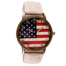 Load image into Gallery viewer, Fashion Womens Watches Casual Flag Watch Women Pu Leather Wrist Watch Quartz-Watch Relogio Feminino 2017 #23