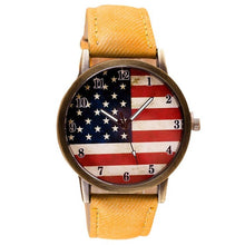 Load image into Gallery viewer, Fashion Womens Watches Casual Flag Watch Women Pu Leather Wrist Watch Quartz-Watch Relogio Feminino 2017 #23