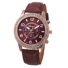 Load image into Gallery viewer, Fashion Watch Women 2017 Crystal Geneva Womens Watches PU Leather Strap Clock Quartz-Watch Ladies Relogio Feminino