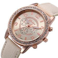 Load image into Gallery viewer, Fashion Watch Women 2017 Crystal Geneva Womens Watches PU Leather Strap Clock Quartz-Watch Ladies Relogio Feminino