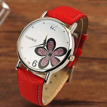 Load image into Gallery viewer, Womens Watches Flower Fashion Leather Analog Quartz Vogue Wrist Watch