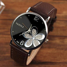 Load image into Gallery viewer, Womens Watches Flower Fashion Leather Analog Quartz Vogue Wrist Watch