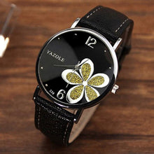 Load image into Gallery viewer, Womens Watches Flower Fashion Leather Analog Quartz Vogue Wrist Watch