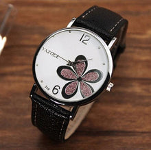 Load image into Gallery viewer, Womens Watches Flower Fashion Leather Analog Quartz Vogue Wrist Watch