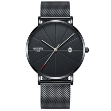 Load image into Gallery viewer, NIBOSI Watch Men Minimalist Ultra Thin Mens Watches Top Brand Luxury Stainless Steel Watch Men Waterproof Steel Mens Watch 2018
