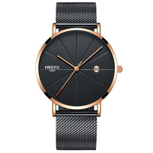 Load image into Gallery viewer, NIBOSI Watch Men Minimalist Ultra Thin Mens Watches Top Brand Luxury Stainless Steel Watch Men Waterproof Steel Mens Watch 2018