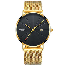 Load image into Gallery viewer, NIBOSI Watch Men Minimalist Ultra Thin Mens Watches Top Brand Luxury Stainless Steel Watch Men Waterproof Steel Mens Watch 2018