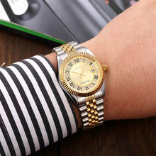 Load image into Gallery viewer, Classic Men Watches Mens Watches Top Brand Luxury Stainless Steel Men's Watches Green Dial Diamond Watches Gold Watches Men