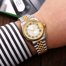 Load image into Gallery viewer, Classic Men Watches Mens Watches Top Brand Luxury Stainless Steel Men's Watches Green Dial Diamond Watches Gold Watches Men