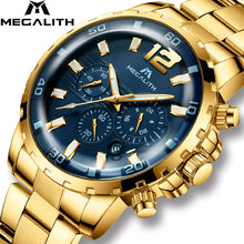 Load image into Gallery viewer, MEGALITH Fashion Mens Watches Top Brand Luxury Waterproof Chronograph Quartz Clock Army Military Mens Watches  Relogio Masculino