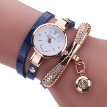 Load image into Gallery viewer, susenstone Women Leather Rhinestone Analog Quartz Wrist Watches Womens Watches Top Brand Luxury Reloj Mujer Women Watches