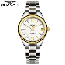 Load image into Gallery viewer, Womens Watches GUANQIN Date Luminous Rainstone Automatic Watch Waterproof Mechanical Watch Brand Luxury Stainless Steel Back