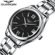 Load image into Gallery viewer, Womens Watches GUANQIN Date Luminous Rainstone Automatic Watch Waterproof Mechanical Watch Brand Luxury Stainless Steel Back