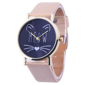 2017 New Watch Women Cat Pattern Womens Watches Quartz Wristwatches Female Quartz-watch Relogio Feminino 10 Colors