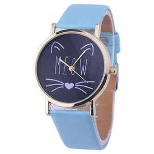 2017 New Watch Women Cat Pattern Womens Watches Quartz Wristwatches Female Quartz-watch Relogio Feminino 10 Colors
