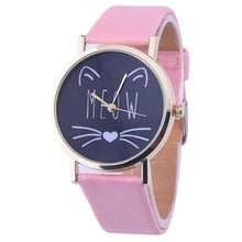 Load image into Gallery viewer, 2017 New Watch Women Cat Pattern Womens Watches Quartz Wristwatches Female Quartz-watch Relogio Feminino 10 Colors