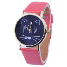 Load image into Gallery viewer, 2017 New Watch Women Cat Pattern Womens Watches Quartz Wristwatches Female Quartz-watch Relogio Feminino 10 Colors