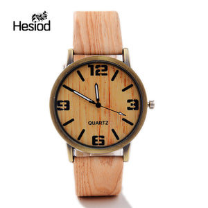 Hesiod 6 Style Simulation Wood Watch Men Watches Casual Leather Strap Mens Watches Relogio Masculino Wholesale