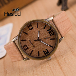 Hesiod 6 Style Simulation Wood Watch Men Watches Casual Leather Strap Mens Watches Relogio Masculino Wholesale