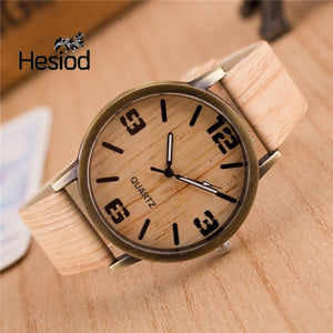 Hesiod 6 Style Simulation Wood Watch Men Watches Casual Leather Strap Mens Watches Relogio Masculino Wholesale