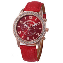 Load image into Gallery viewer, Fashion Watch Women 2017 Crystal Geneva Womens Watches PU Leather Strap Clock Quartz-Watch Ladies Relogio Feminino