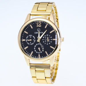 Fashion Mens Watches Diamond Dial Steel Analog Quartz Wrist Watch