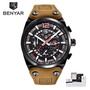 BENYAR Mens Watches Top Luxury Chronograph Sport Mens Watches Fashion Brand Waterproof Military Watch Relogio Masculino BY-5112M