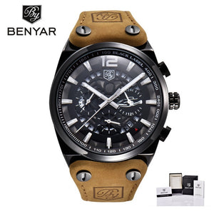 BENYAR Mens Watches Top Luxury Chronograph Sport Mens Watches Fashion Brand Waterproof Military Watch Relogio Masculino BY-5112M