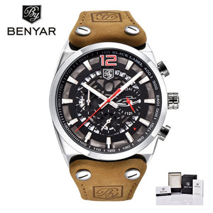 BENYAR Mens Watches Top Luxury Chronograph Sport Mens Watches Fashion Brand Waterproof Military Watch Relogio Masculino BY-5112M