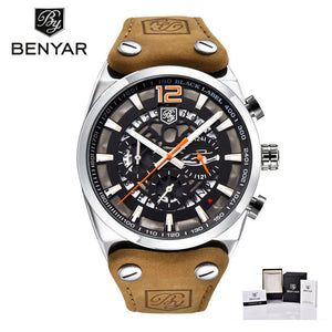 BENYAR Mens Watches Top Luxury Chronograph Sport Mens Watches Fashion Brand Waterproof Military Watch Relogio Masculino BY-5112M