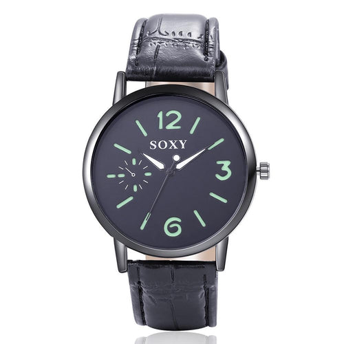 Male Watch Mens Watches Fashion Leather Straps Quartz Watch