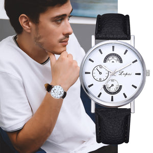 mens watches top brand luxury Casual Quartz Leather Band Business Watch Analog Sports Wrist Watch zegarek meski mens watches