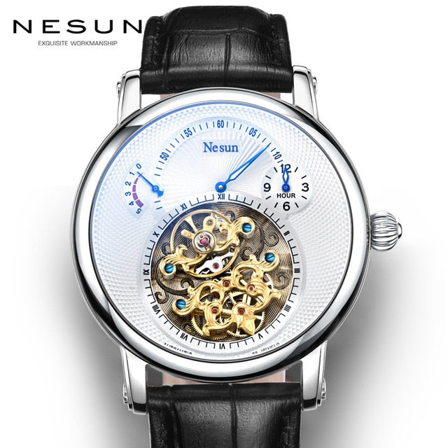 Mechanical Watches Men Skeleton Vintage Watch Automatic Mechanical Luxury Tourbillon Mens Watches Waterproof Self-winding Clock
