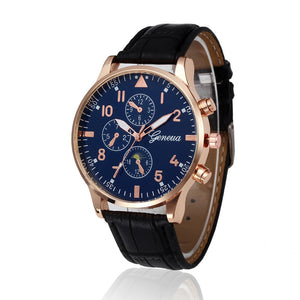High Quality Retro Design Leather Band Analog Alloy Quartz Wrist Watch mens watches top brand luxury mens watches