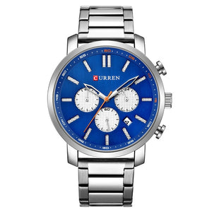 Curren Watch Fashion Mens Watches Blue Gold Military Army Stainless Steel Quartz Mens Watches Top Brand Luxury Men Watch Luxury
