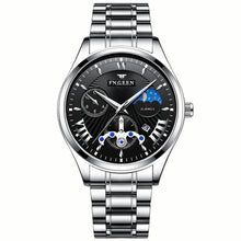 Load image into Gallery viewer, Fngeen New Quartz Watch Men Fashion Stainless Steel Mens Watches Top Brand Luxury Leather Band Clock Mens Watches Waterproof