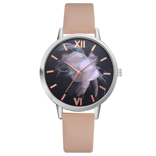 Young Fashion Women Watches Montre Creative Pattern Leather Womens Watches Top Brand  Multicolor Lady Watch For Woman