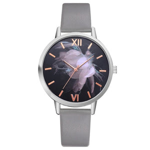 Young Fashion Women Watches Montre Creative Pattern Leather Womens Watches Top Brand  Multicolor Lady Watch For Woman