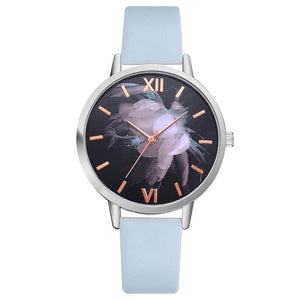 Young Fashion Women Watches Montre Creative Pattern Leather Womens Watches Top Brand  Multicolor Lady Watch For Woman