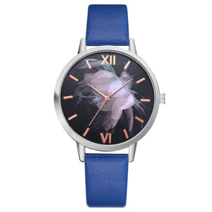 Young Fashion Women Watches Montre Creative Pattern Leather Womens Watches Top Brand  Multicolor Lady Watch For Woman