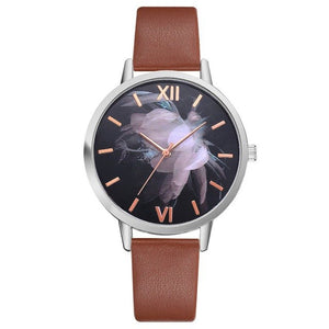 Young Fashion Women Watches Montre Creative Pattern Leather Womens Watches Top Brand  Multicolor Lady Watch For Woman