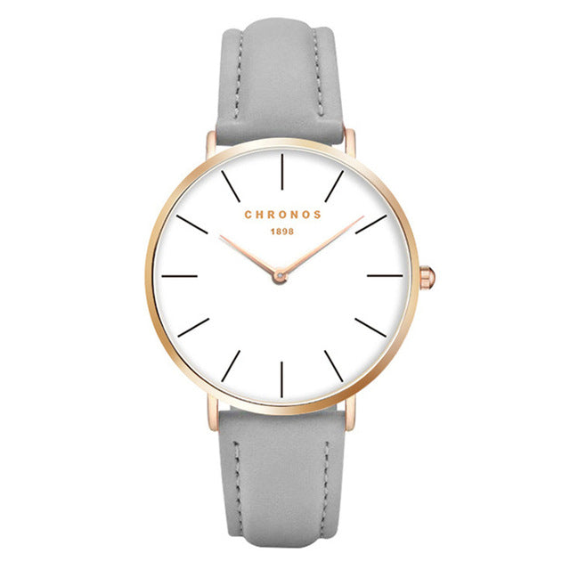 CHRONOS Mens Watches Top Brand Luxury Watch Men Fashion Business Quartz-watch Minimalis Watches Relogio Masculino