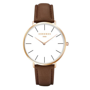 CHRONOS Mens Watches Top Brand Luxury Watch Men Fashion Business Quartz-watch Minimalis Watches Relogio Masculino